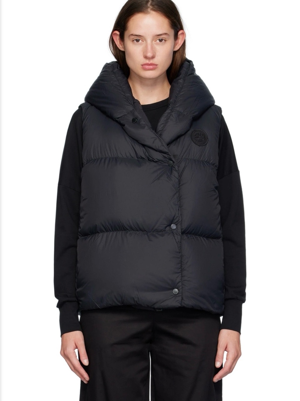Canada Goose Black Rhoda Hooded Puffer Vest  NWT - Picture 2 of 8